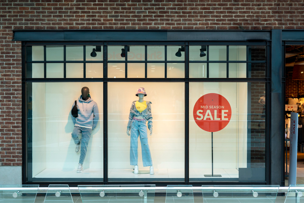 Publicité sur vitrines